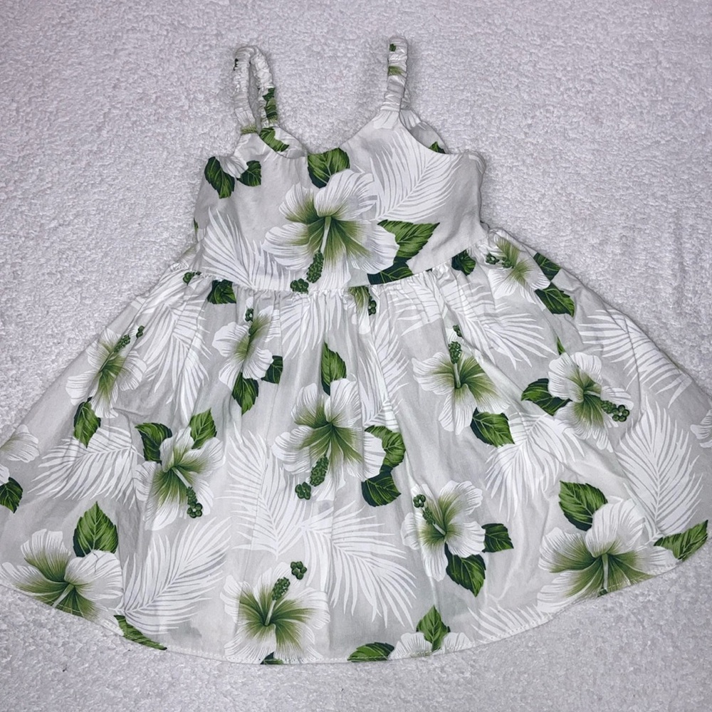 Pacific legend made in Hawaii white hibiscus sundress size 12m